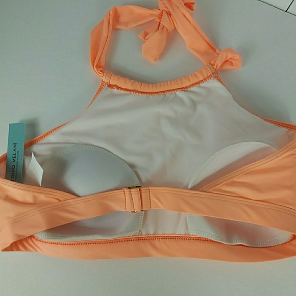 NWT Antonio Melani Darling Peach Orange Halter Top - Picture 4 of 6